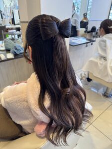 ハーフアップアレンジ